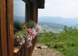 La fenêtre du gîte et la vue
